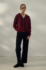 Cropped Single Breasted Cardigan