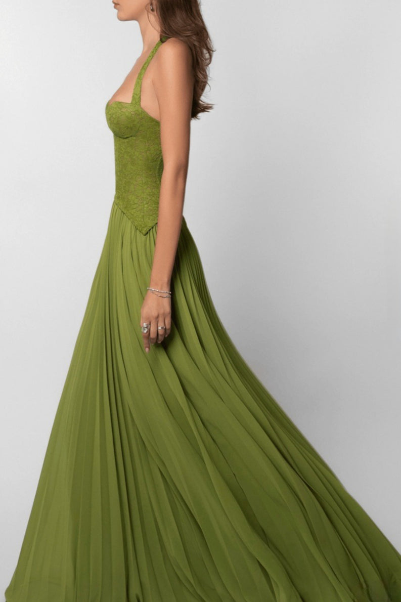 Low Cut Halter Bodycon Vacation Dress