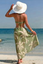 Printed Vacation Three Piece Swim Set