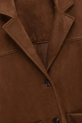 Suede Two-Button Casual Blazer