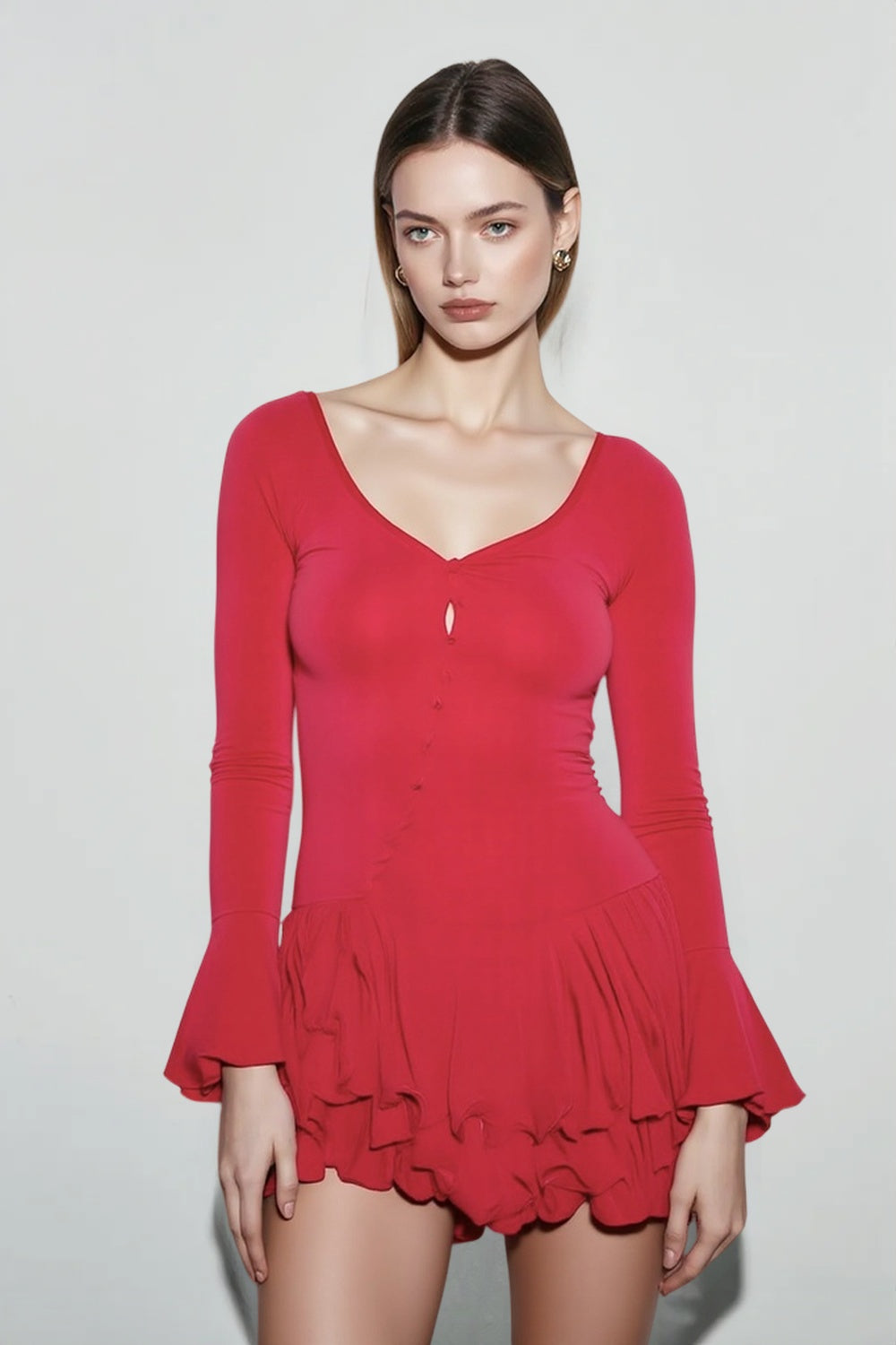Flared Sleeve Bodycon Party Dress Main image