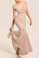 V-Neck Backless Fitted Knit Sweater Dress