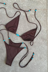 Low Waisted Strappy Halter Bikini Sets