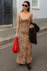 Sultry Leopard Slip Dress
