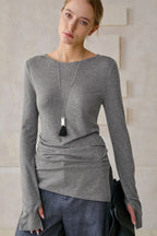 Lightweight Wool Blend Knit Top