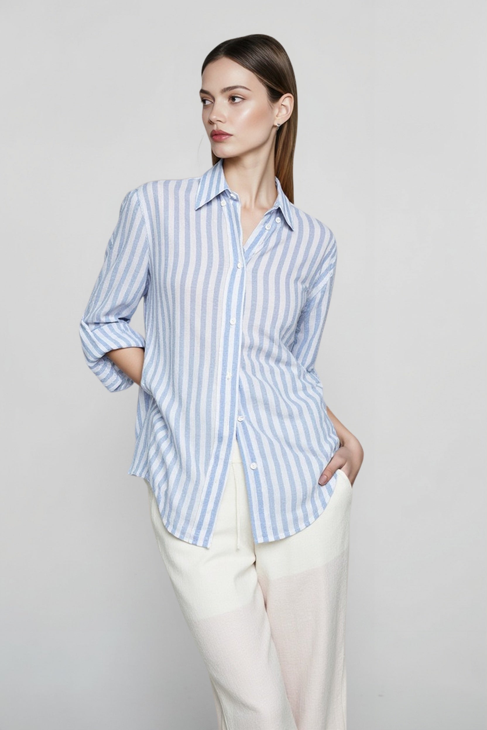 Pure Linen Vacation Blouse Secondary image