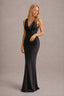 Satin Cowl Neck Fishtail Party Dress