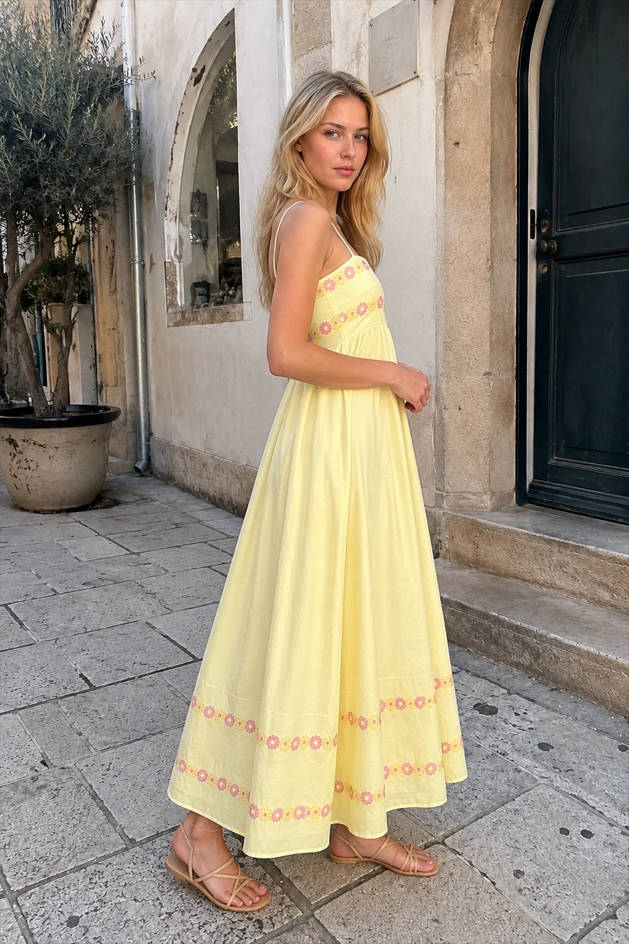 3D Flower Loose A-Line Maxi Dress Secondary image