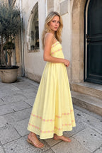 3D Flower Loose A-Line Maxi Dress