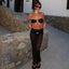 3 Piece Maxi Dress Bikini Set black / S