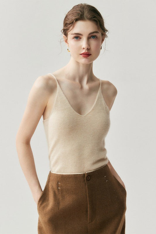 Cashmere V Neck Knit Cami Top Secondary image