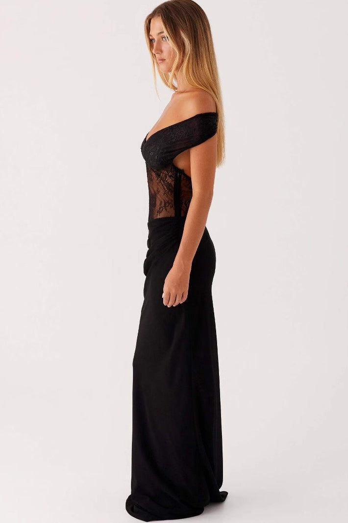 Mesh See Through V-Neck Backless Bodycon Dress Secondary image