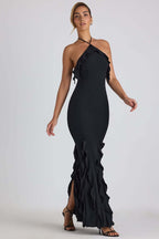 Bodycon Ruffle Hem Party Dress