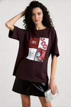Letter Print Slouchy T-shirts