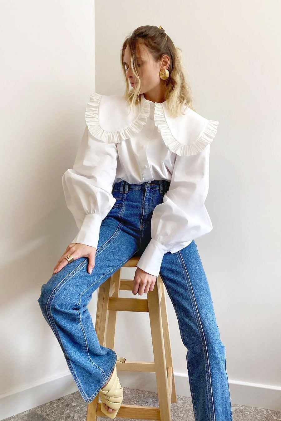 Ruffle Trim Peter Pan Blouse Main image