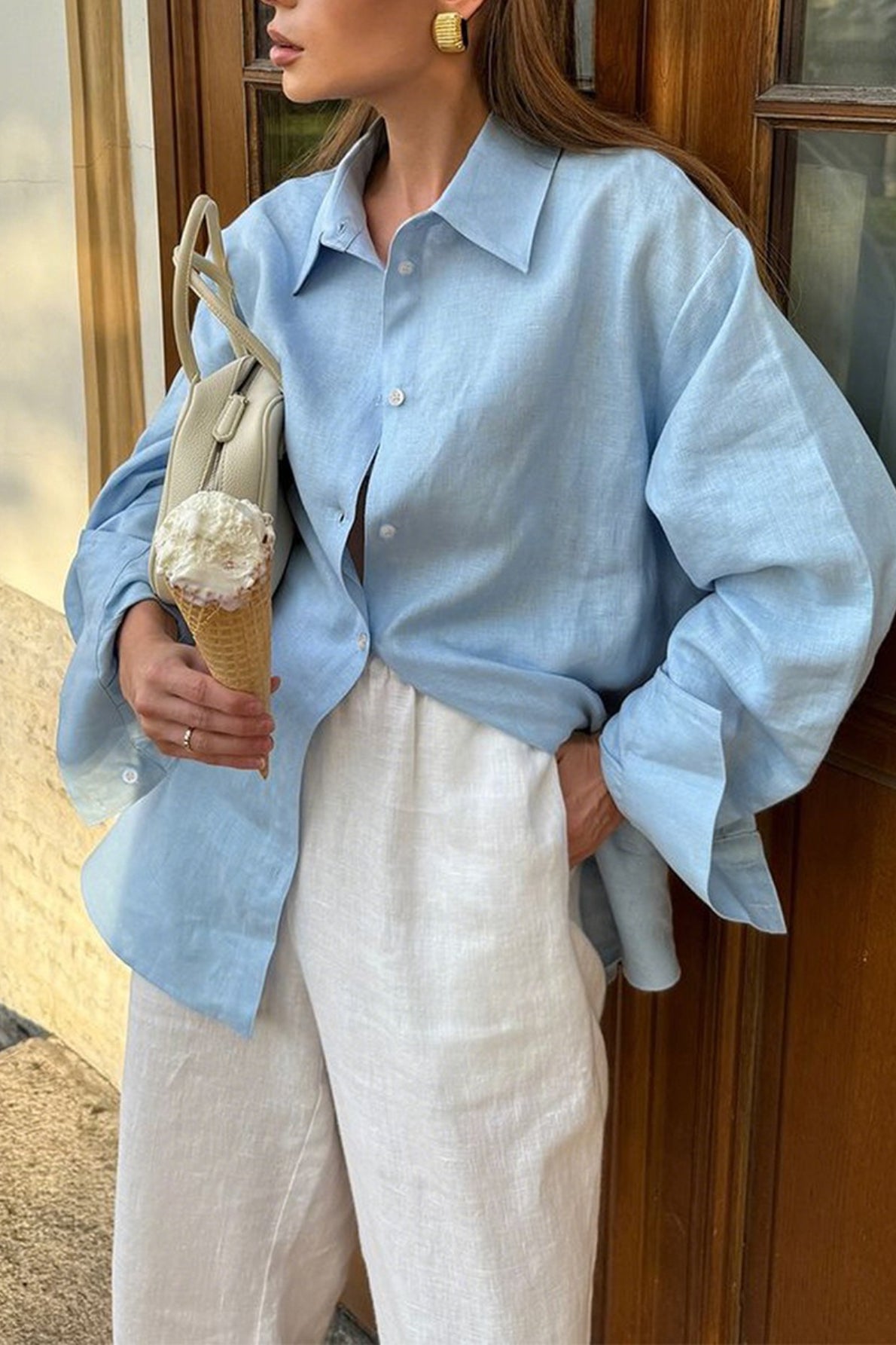 Casual Button Down Long Sleeve Top Main image