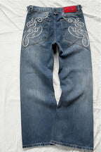 Y2K Graphic Embroidered Straight Leg Jeans