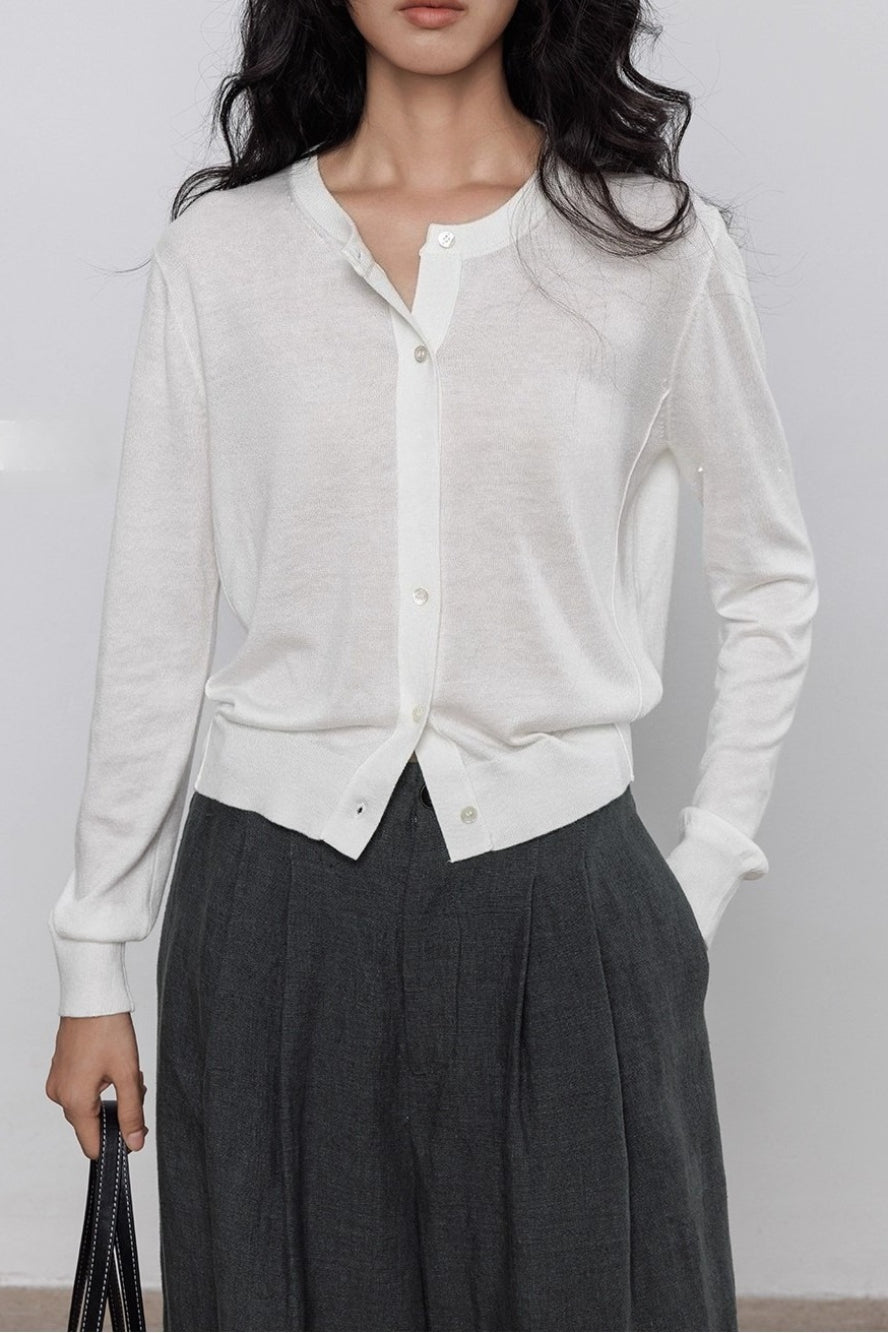 Lightweight Crewneck Knit Top Main image