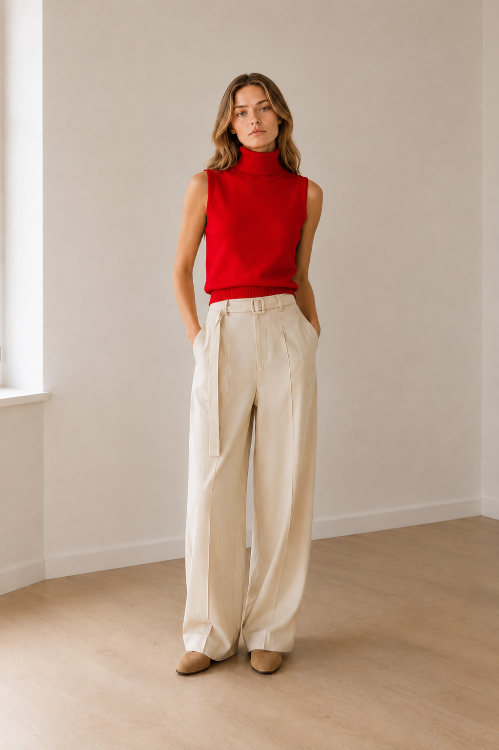 Slim Turtleneck Knit Top