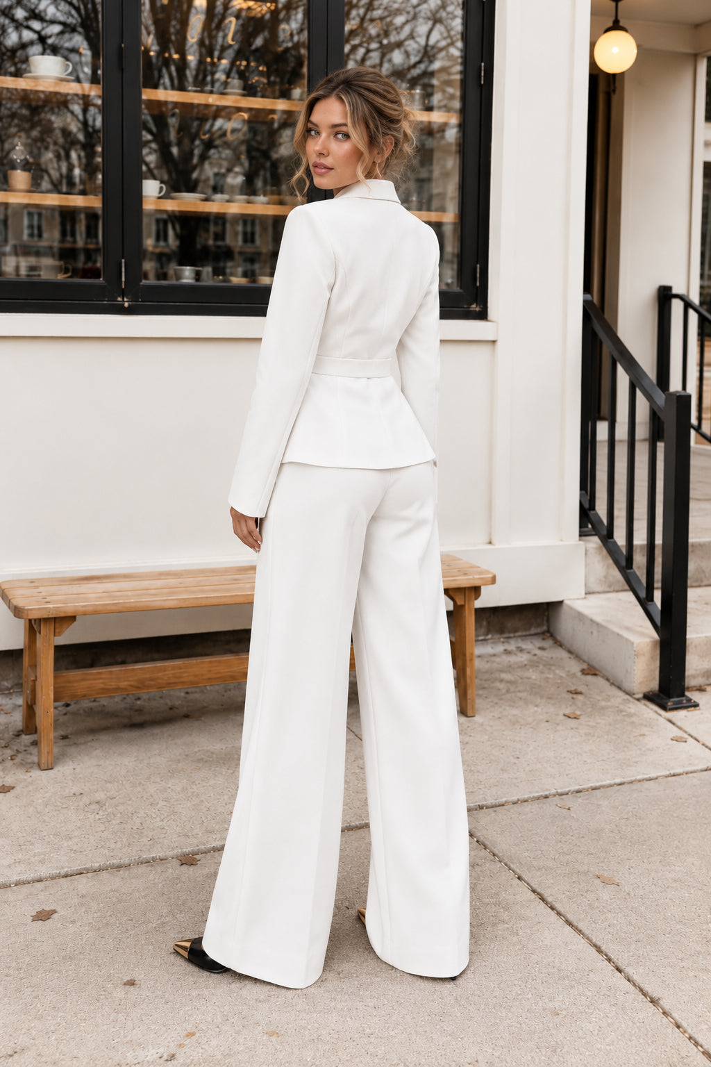 Long Sleeve Two Piece Blazer Pants Set Secondary image