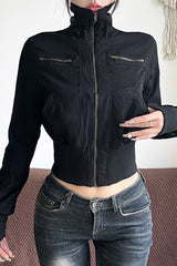 Utility Pocket Detail Flight Jacket