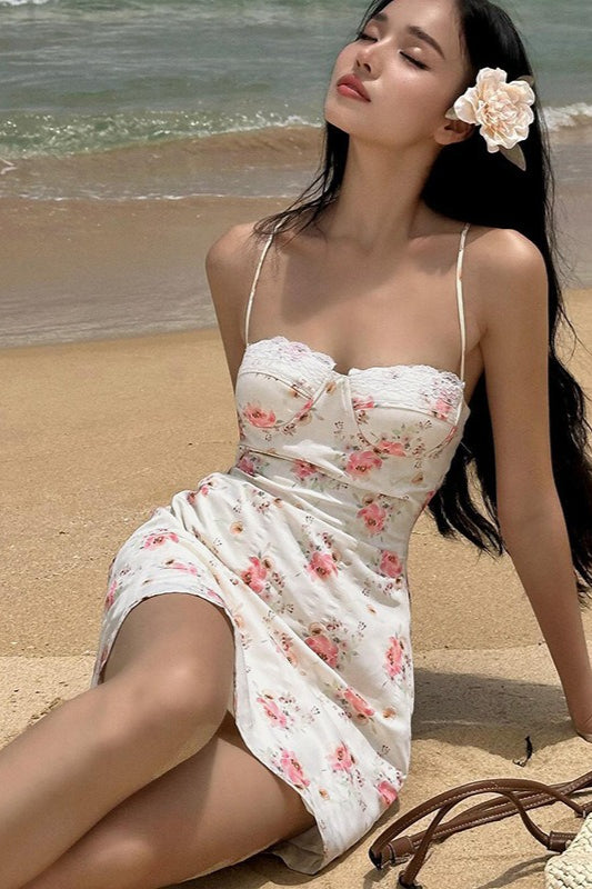 Floral Ruffle Slip Dress Main image