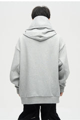 Embroidered Turtleneck Fleece Hoodie