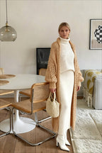 Chunky Knit Openwork Cardigan