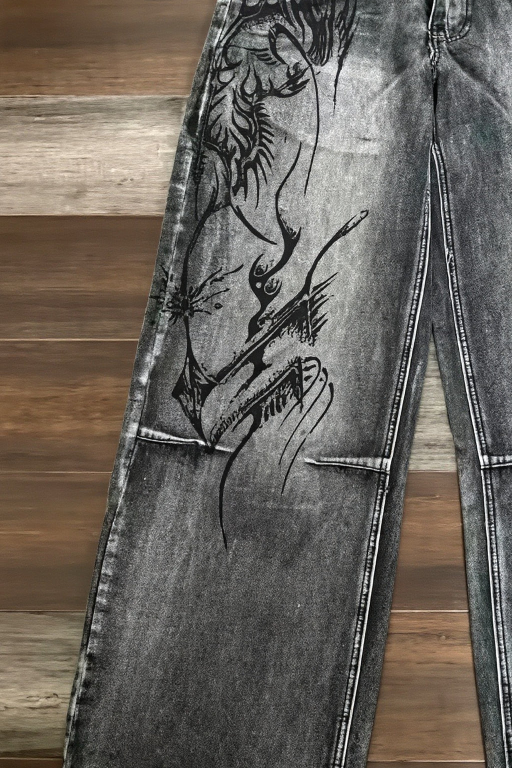 Vintage Washed Baggy Wide Leg Streetwear Jeans