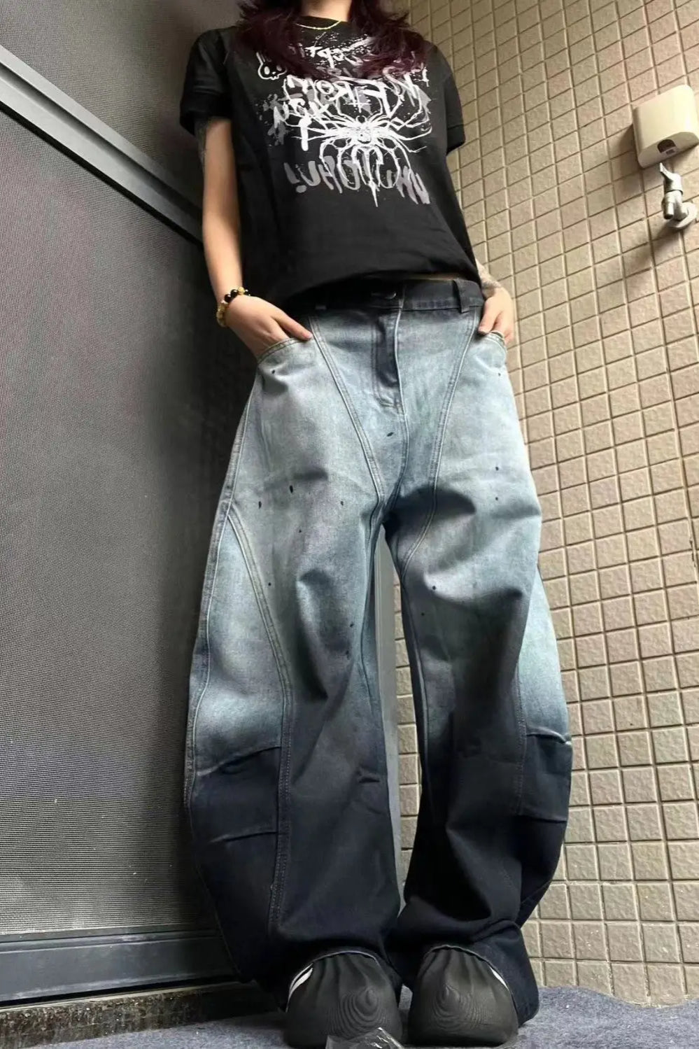 Unisex Gradient Streetwear Jeans Secondary image