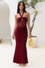 Sheer Halter Backless Birthday Dress