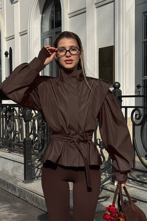 Relaxed Fit Notch Collar Belted Coat Main image