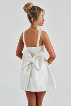 Square Neck Bow Bodycon Party Dress