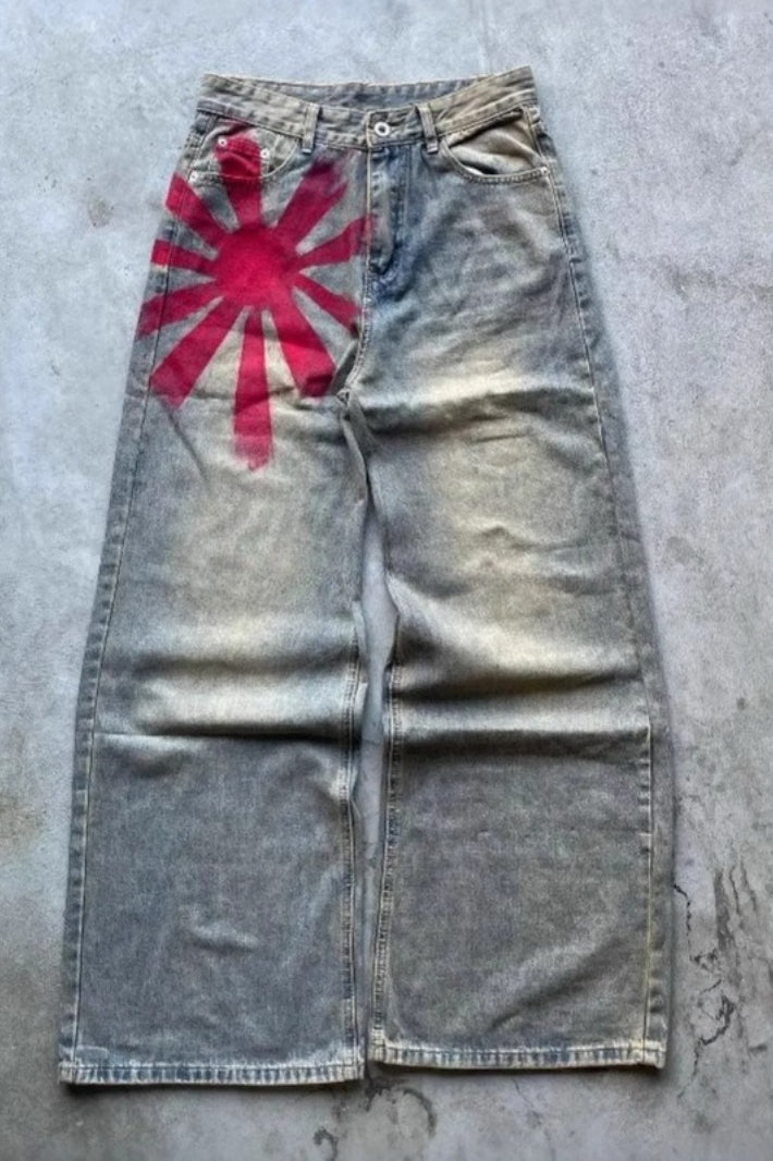 American Vintage Floral Denim Jeans Main image