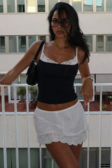 Chic Panel Lace Bodysuit Cami Top