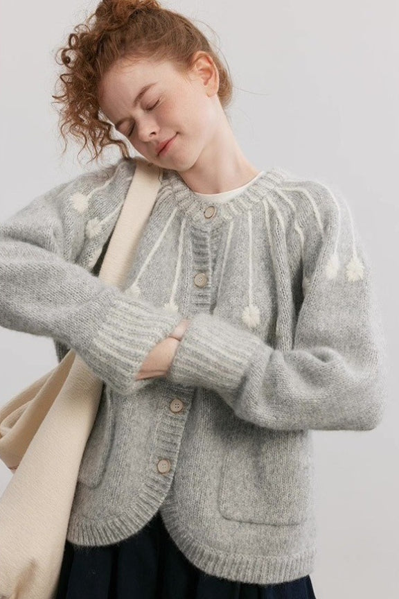 Alpaca Blend Embroidered Cardigan Secondary image