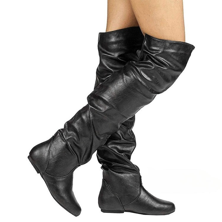 Women Square Block Heel Platform Side Zipper Autumn Winter Knee High Boots Secondary image