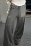 Striped Knitted High Waist Slim Casual Pants