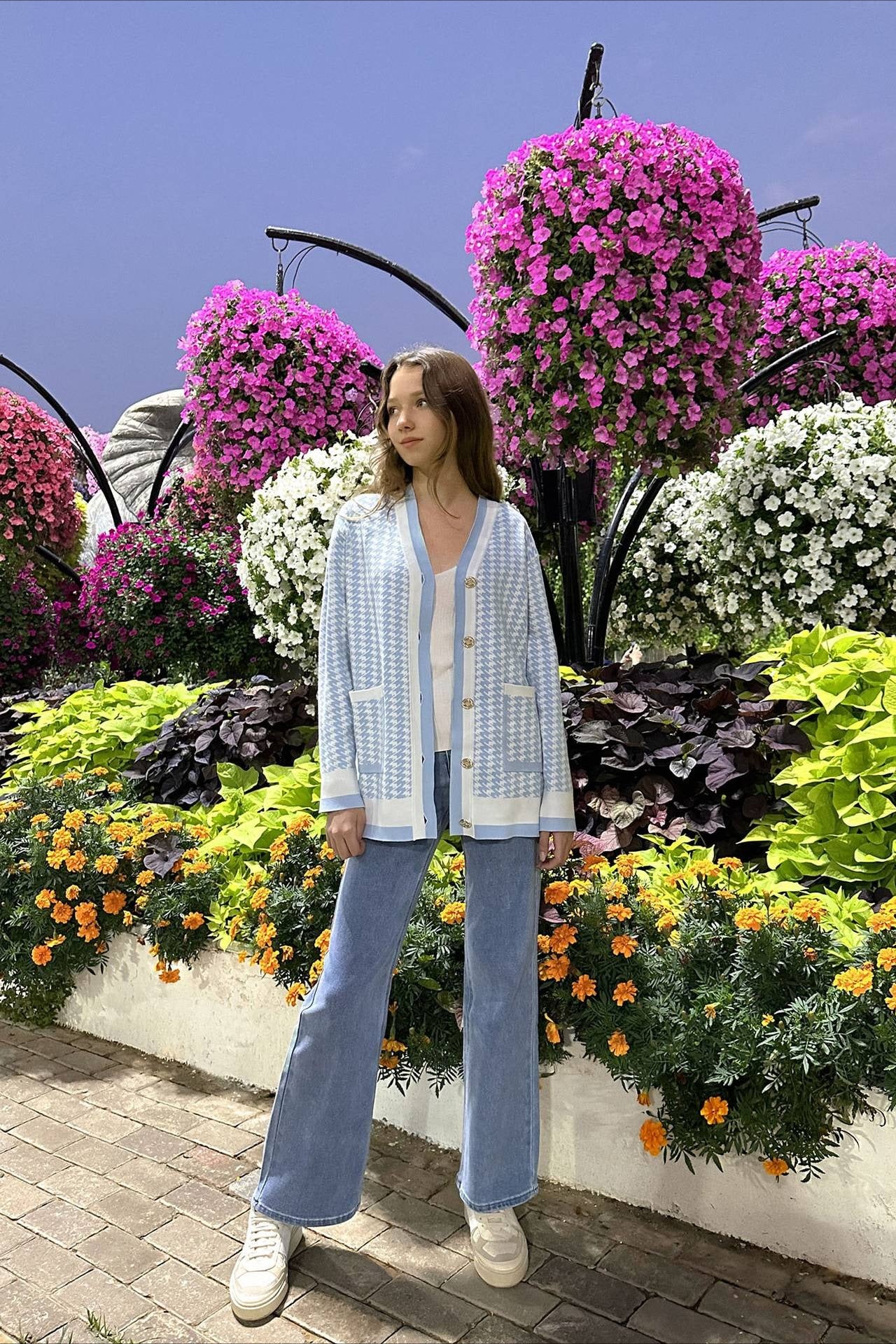 Houndstooth Long Sleeve Cardigan Secondary image