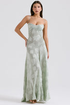 Lace Tie-Strap Romantic Maxi Dress