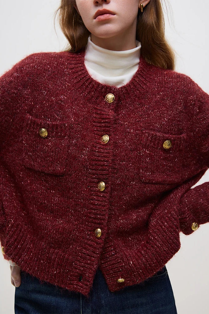Blend Round Neck Knit Cardigan Secondary image
