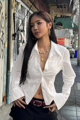 Sexy Smocked Waist Blouse