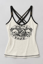 Skull Print Cami Tank Top