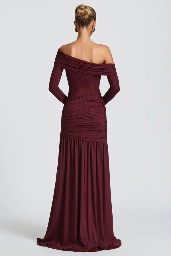 Round Neck Asymmetrical Sheath Prom Dress Secondary image