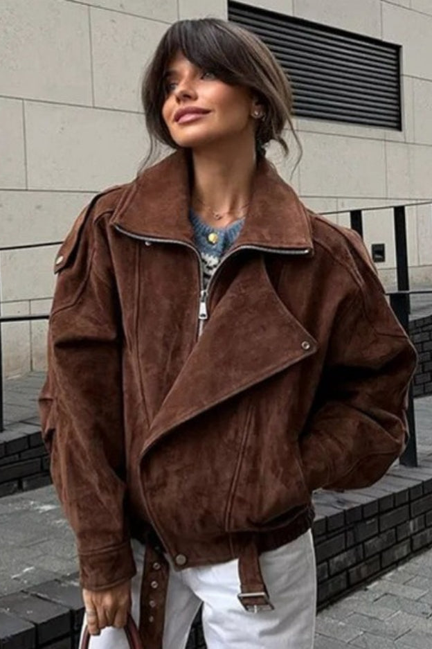 Mocha Brown Relaxed Fit Jacket Secondary image
