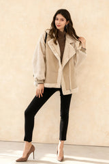 Harajuku Faux Leather Fur Patchwork Coat