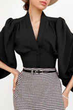 Victorian Tailored V Blouse