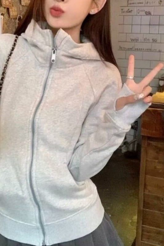 Solid Pullover Basic Hoodie Secondary image