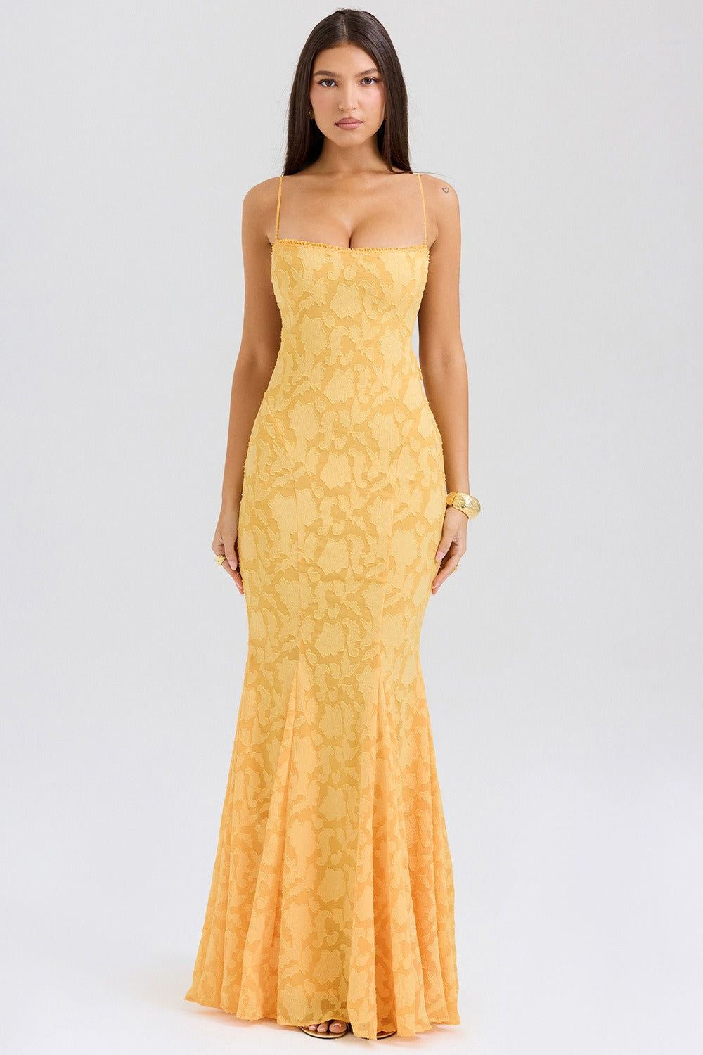 Strapless Lace Backless Waist Tie Maxi Lace Dress Secondary image