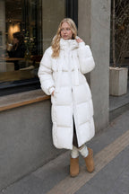 Trendy Long Hooded Puffer Jacket